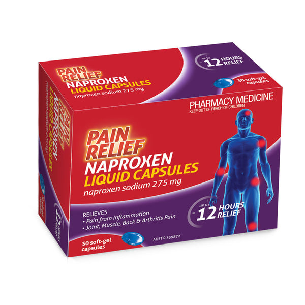 Pain Relief Naproxen Liquid Capsules