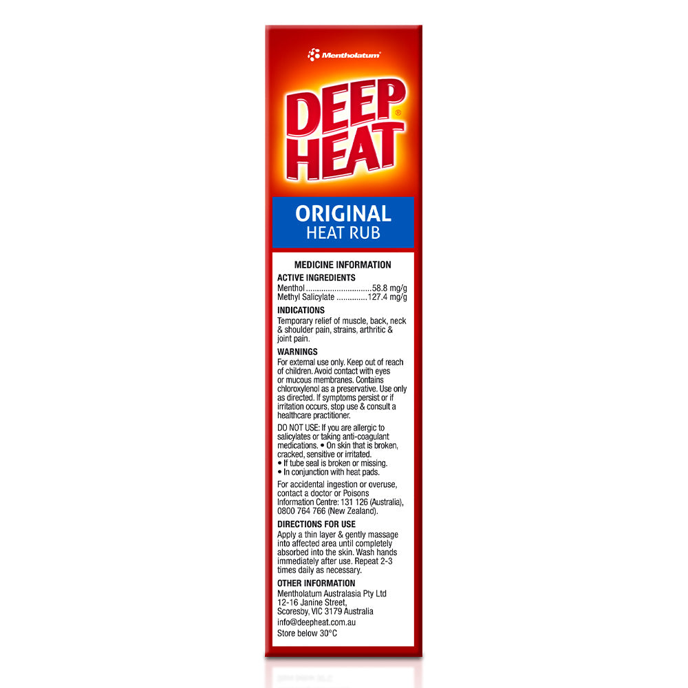 Back pain & muscle ache pain relief cream– Deep Heat Australia